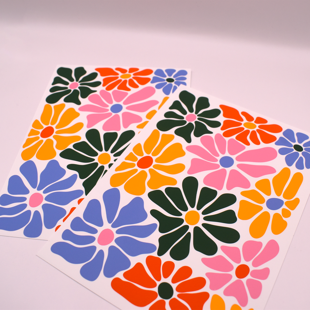 Multi Coloured Flower Bomb Print image 3