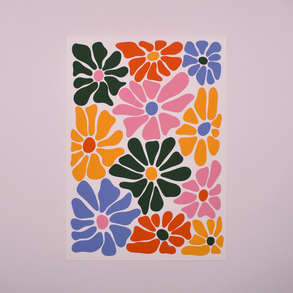 Multi Coloured Flower Bomb Print image 2