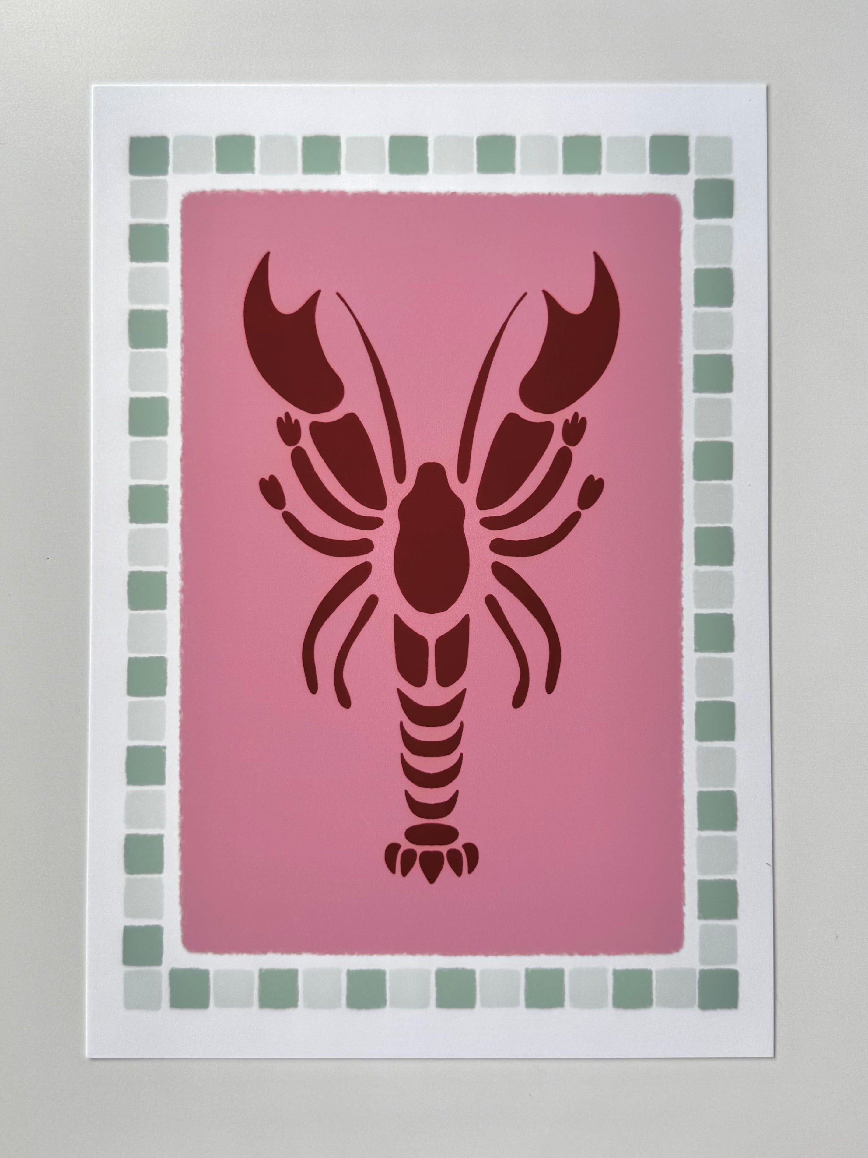 Lobster Mosaic Print