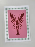 Lobster Mosaic Print