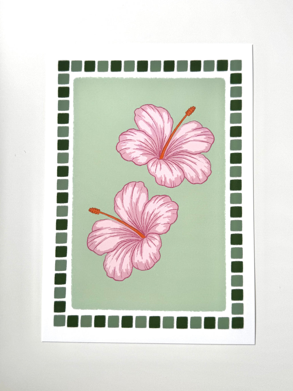 Hibiscus Mosaic Print