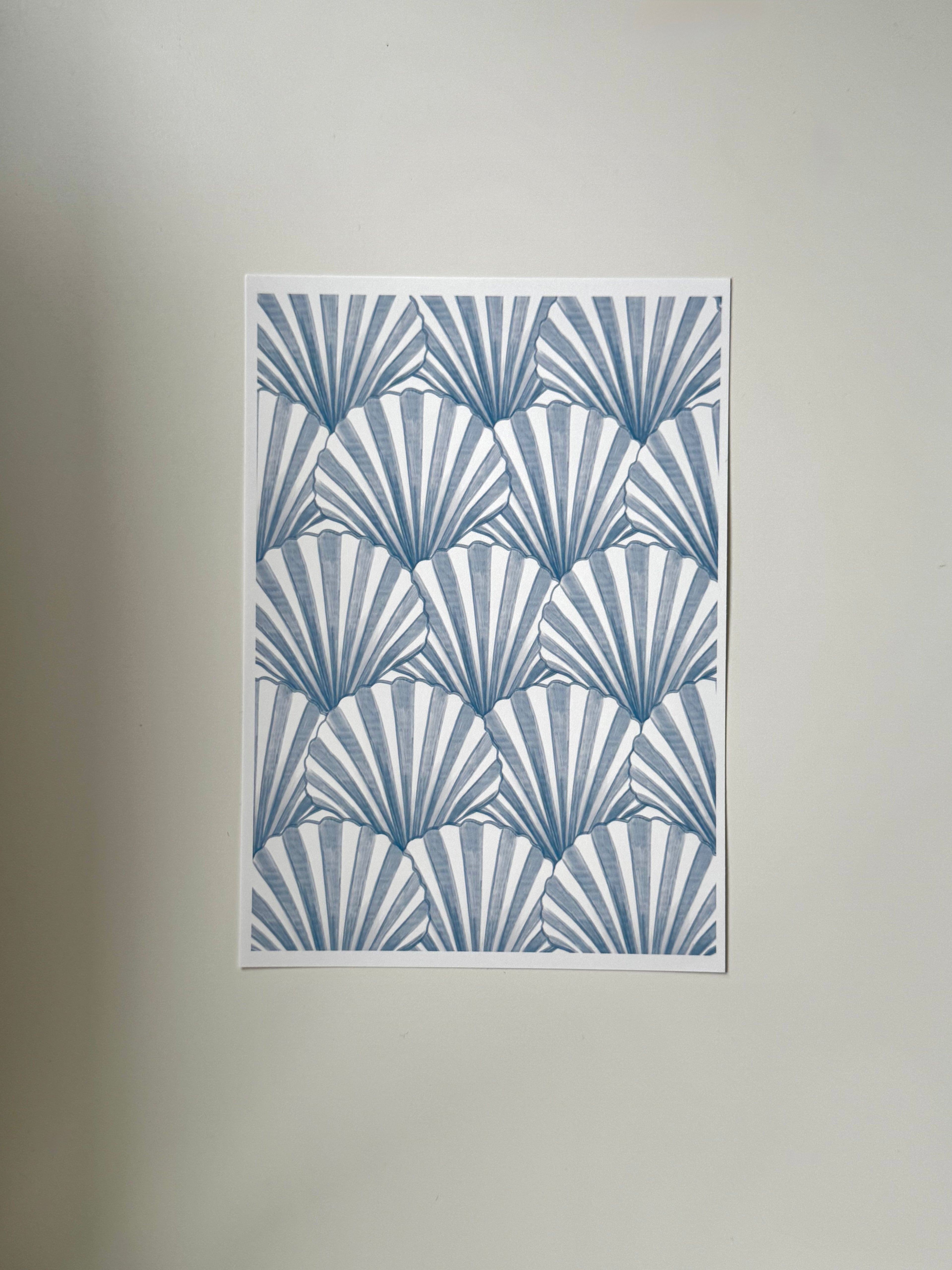 Blue Seashell Print