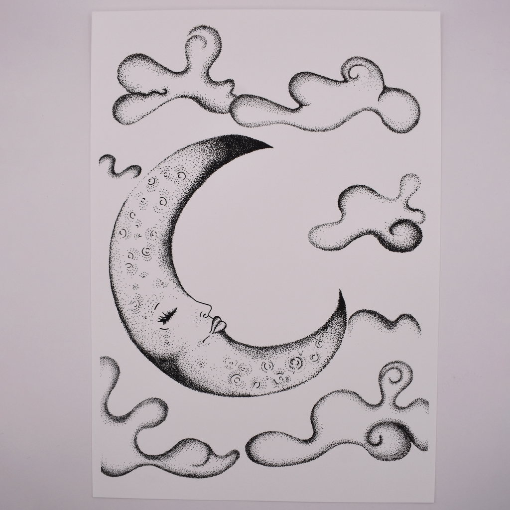 Moon Illustration Art Print