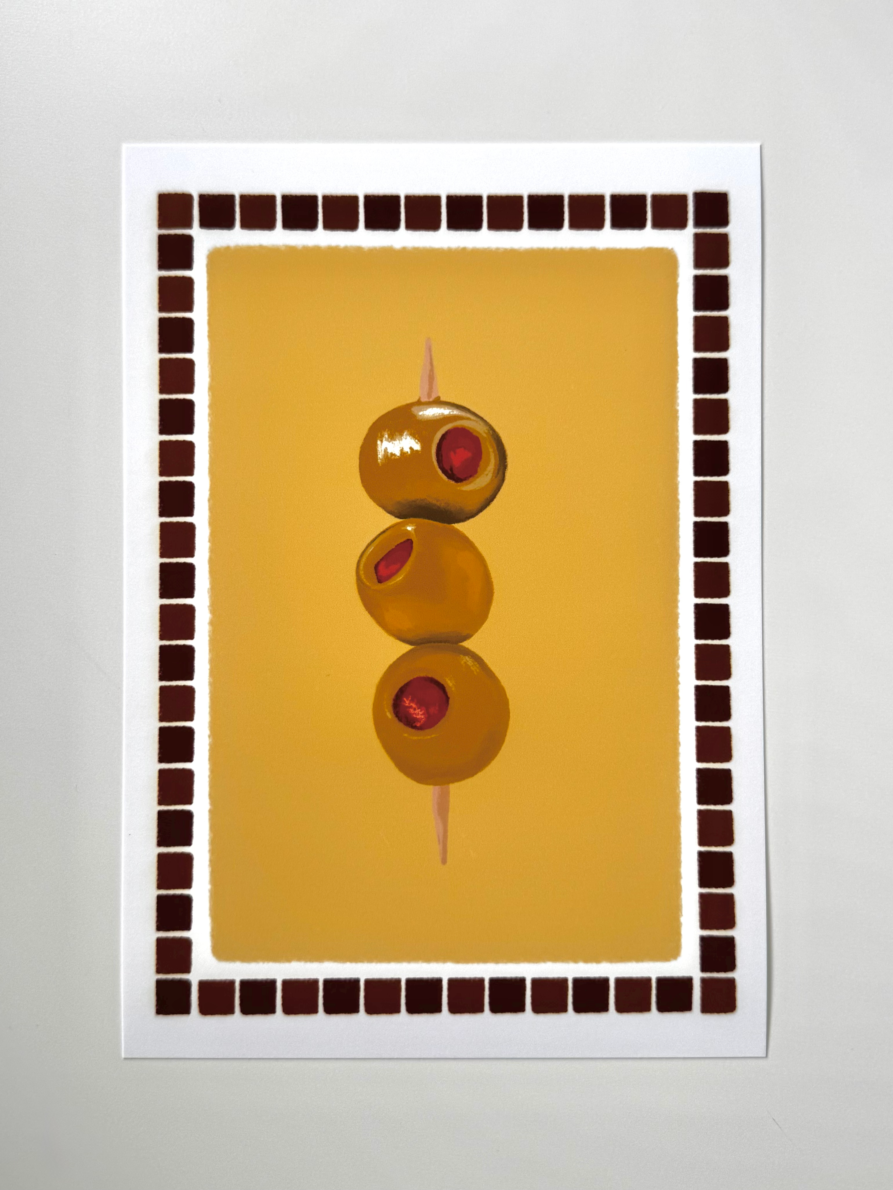 Olives Mosaic Print image 0