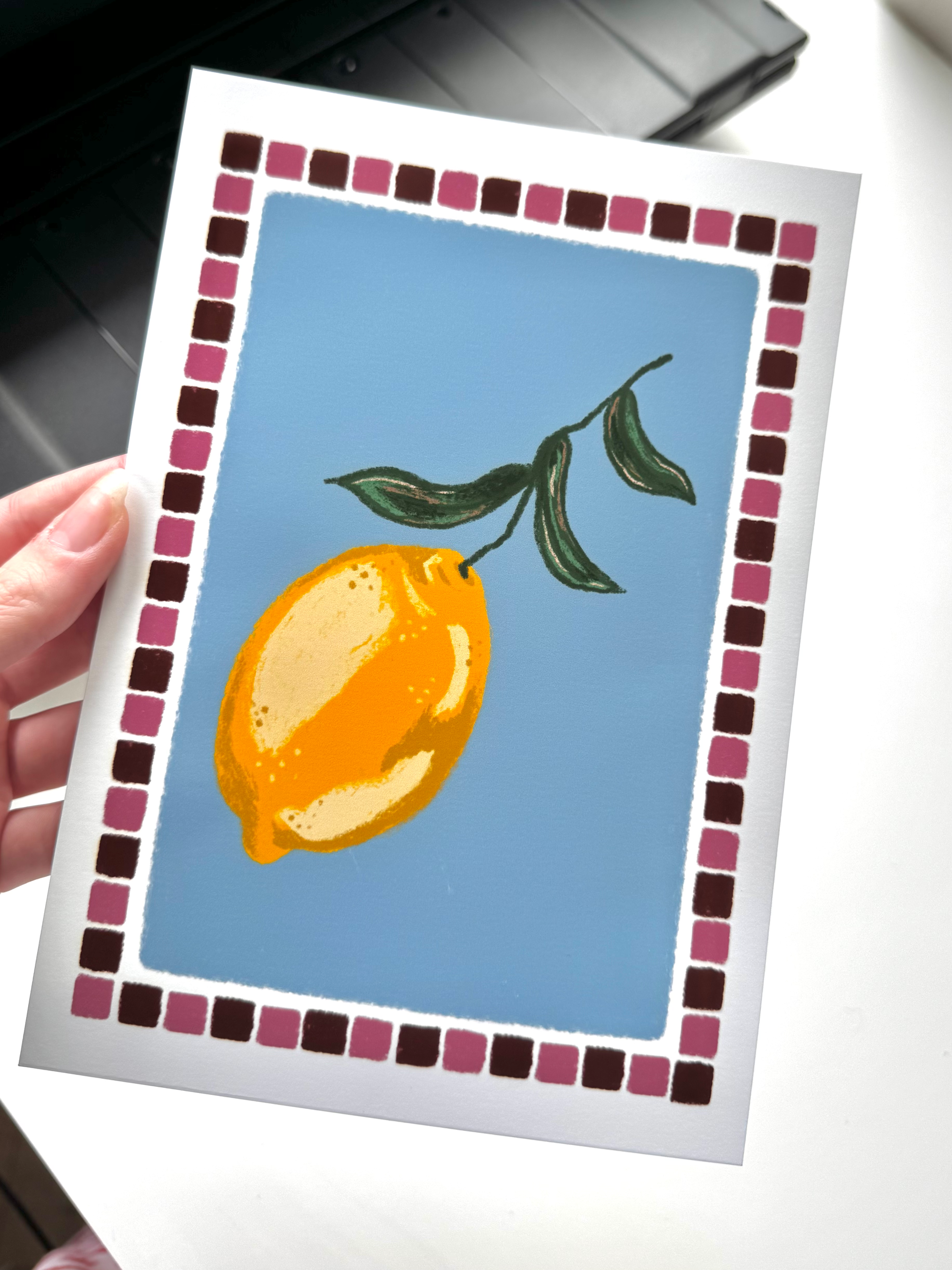 Lemon Mosaic Print image 1