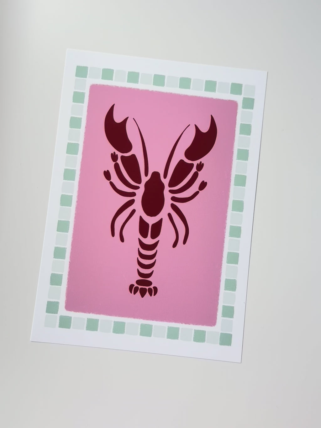 Lobster Mosaic Print